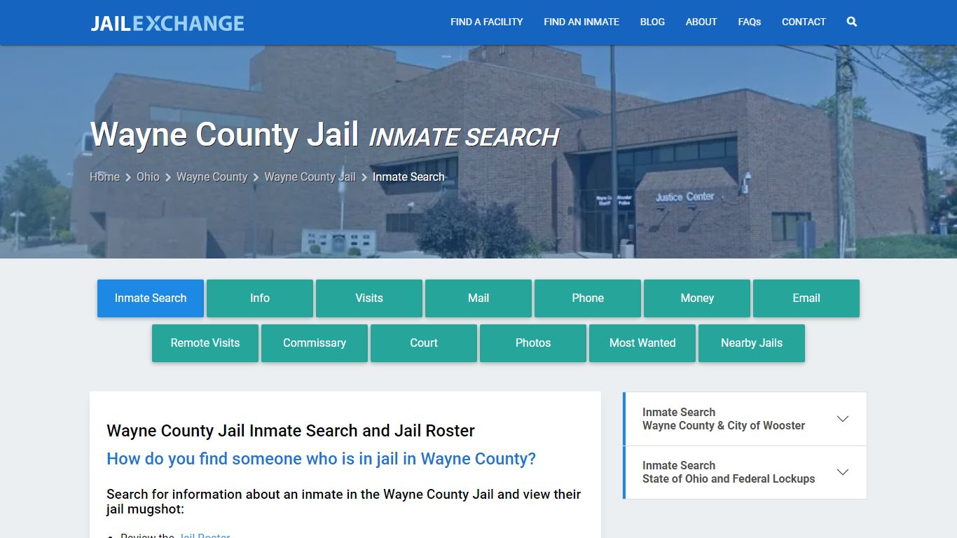 Inmate Search: Roster & Mugshots - Wayne County Jail, OH